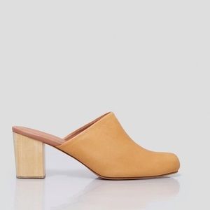 rachel.comey tan closed toe asher mule wood